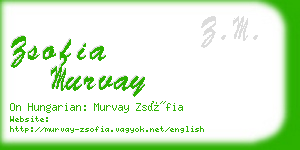 zsofia murvay business card